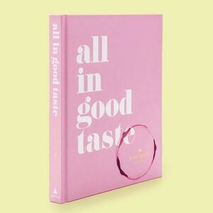 KATE SPADE Pink 'All in Good Taste' Hardcover Book